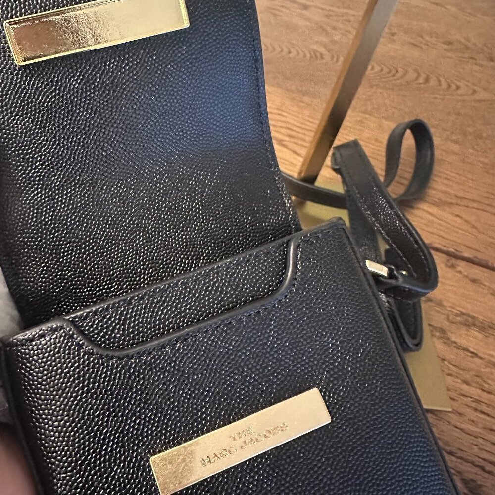 NWT! NEW! Marc Jacobs The Double J Link Phone Crossbody -Women Black - Picture 4 of 7